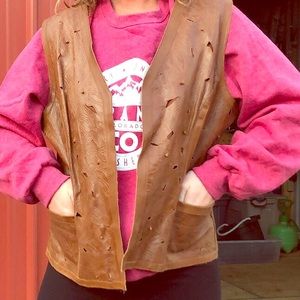 Coldwater Creek Leather Vest